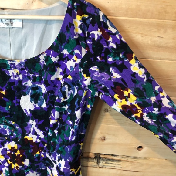 Kasper || Multicolored Artistic Midi Dress - Picture 2 of 7